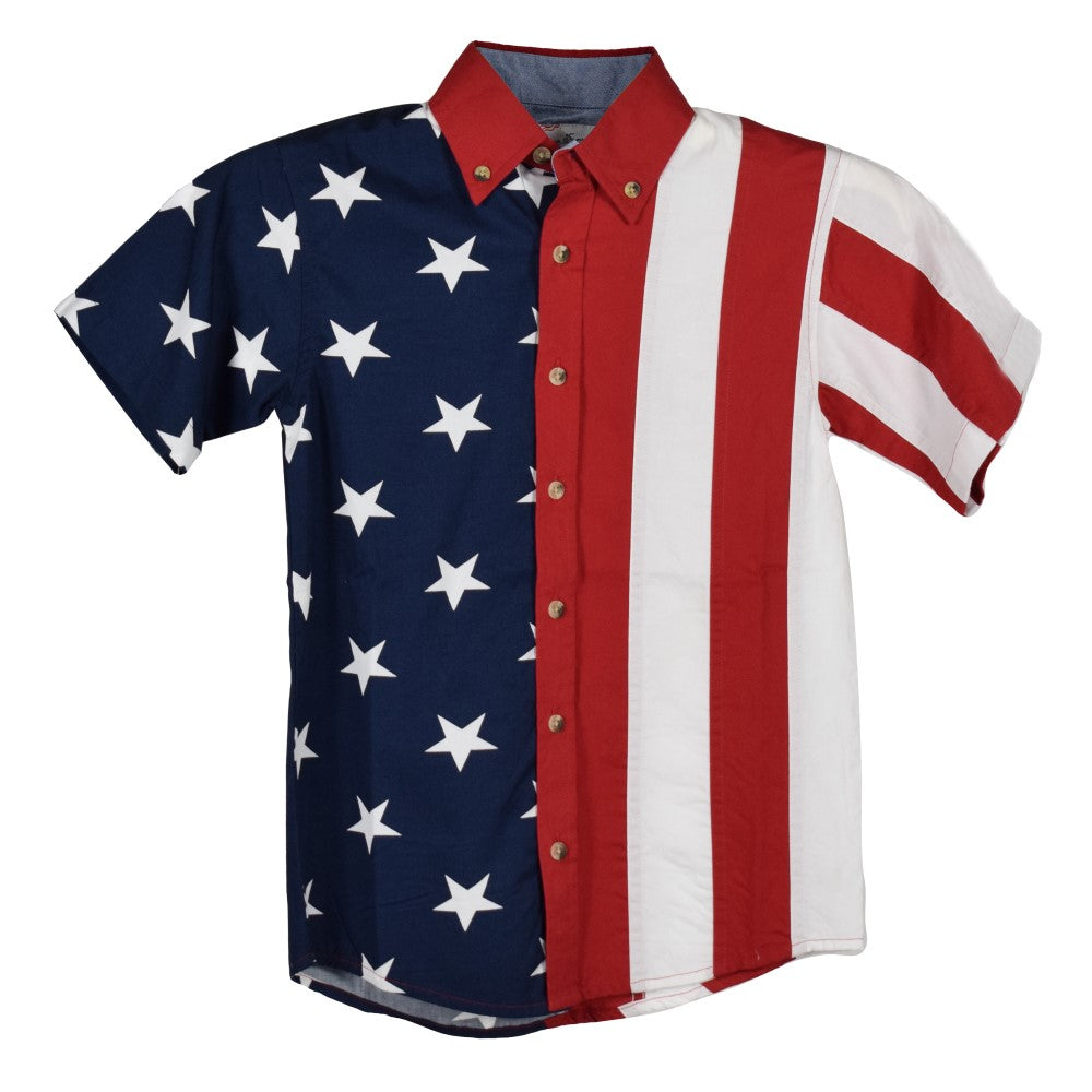 Youth Patriotic 100% Cotton Button Up Shirt