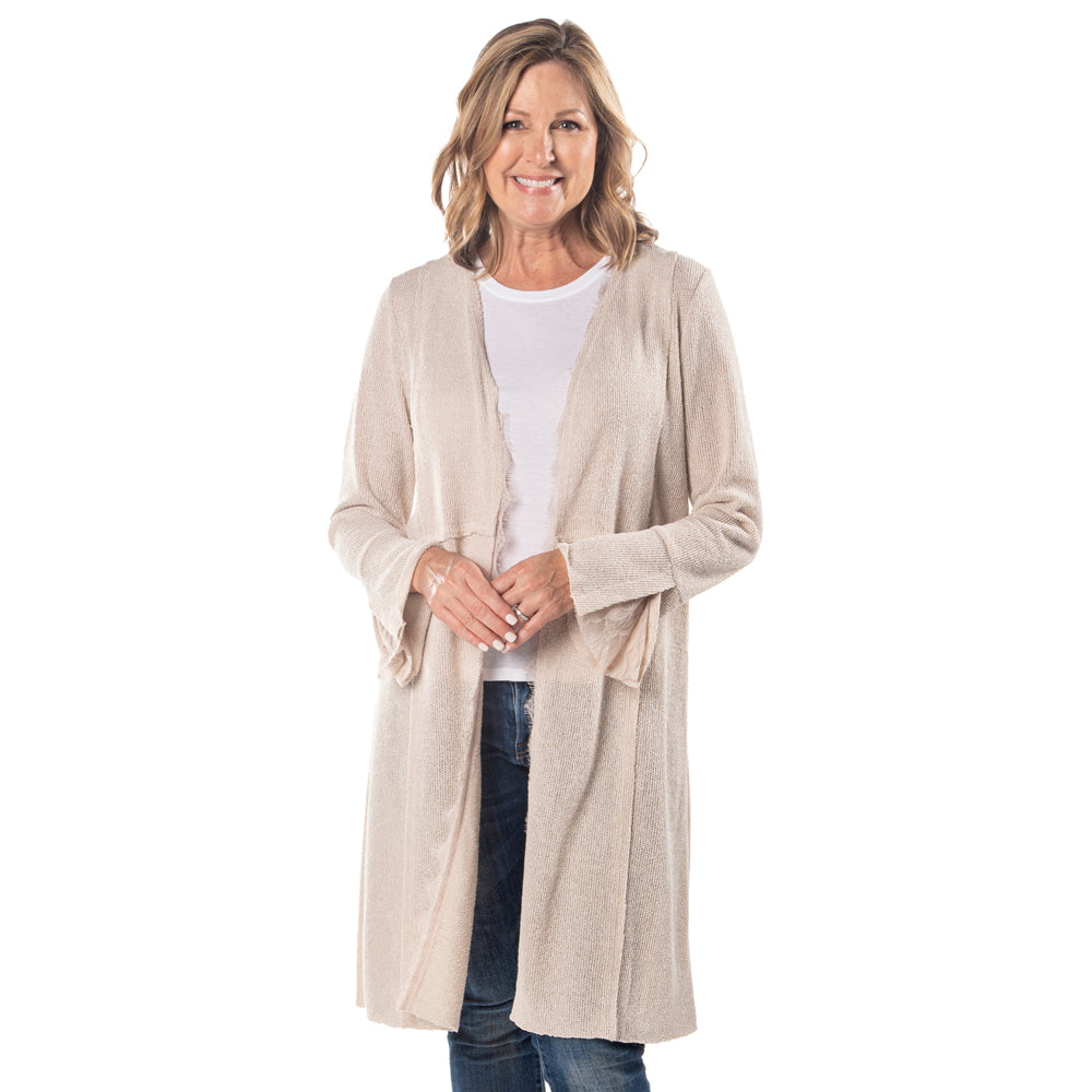 Duster Long Beige Cardigan Sweater Duster Cardigan Sweater