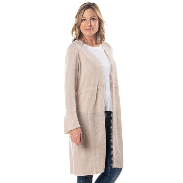 Duster Cardigan Sweater with Lace Detail – Linda Anderson