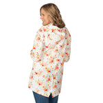 Load image into Gallery viewer, Floral Hooded Drawstring Raincoat
