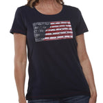 Load image into Gallery viewer, Women&#39;s American Flag Studded T-Shirt
