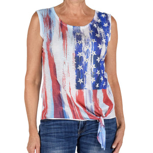Women's Made in USA American Flag Sleeveless Top