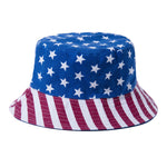 Load image into Gallery viewer, Reversible American Flag Bucket Hat
