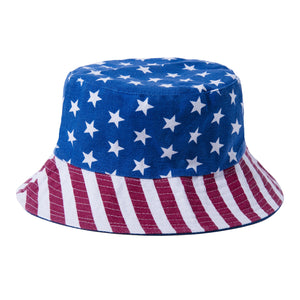 Reversible American Flag Bucket Hat