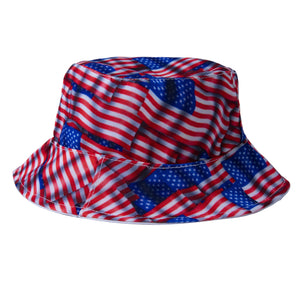 Waving American Flag Bucket Hat