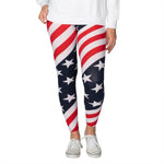 Load image into Gallery viewer, Women&#39;s American Flag Microfiber Leggings - theflagshirts
