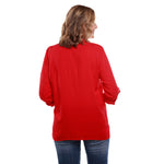 Load image into Gallery viewer, Roll Tab Long Sleeve Button Up Top with Lace Detail
