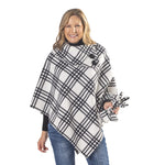 Load image into Gallery viewer, Elisa Winter White Cozy Coat Fleece Poncho and Gloves Set
