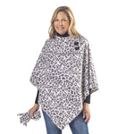 Load image into Gallery viewer, Elisa Snow Leopard Coat Fleece Poncho and Gloves Set
