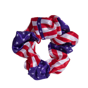 Patriotic Stars and Stripes Scrunchie